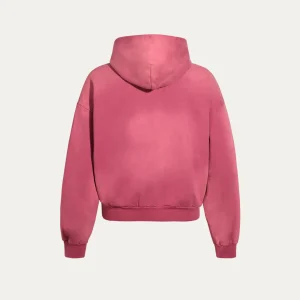 Model #MM001 Vintage washed Blank Boxy Pink Color Blank Hoodie