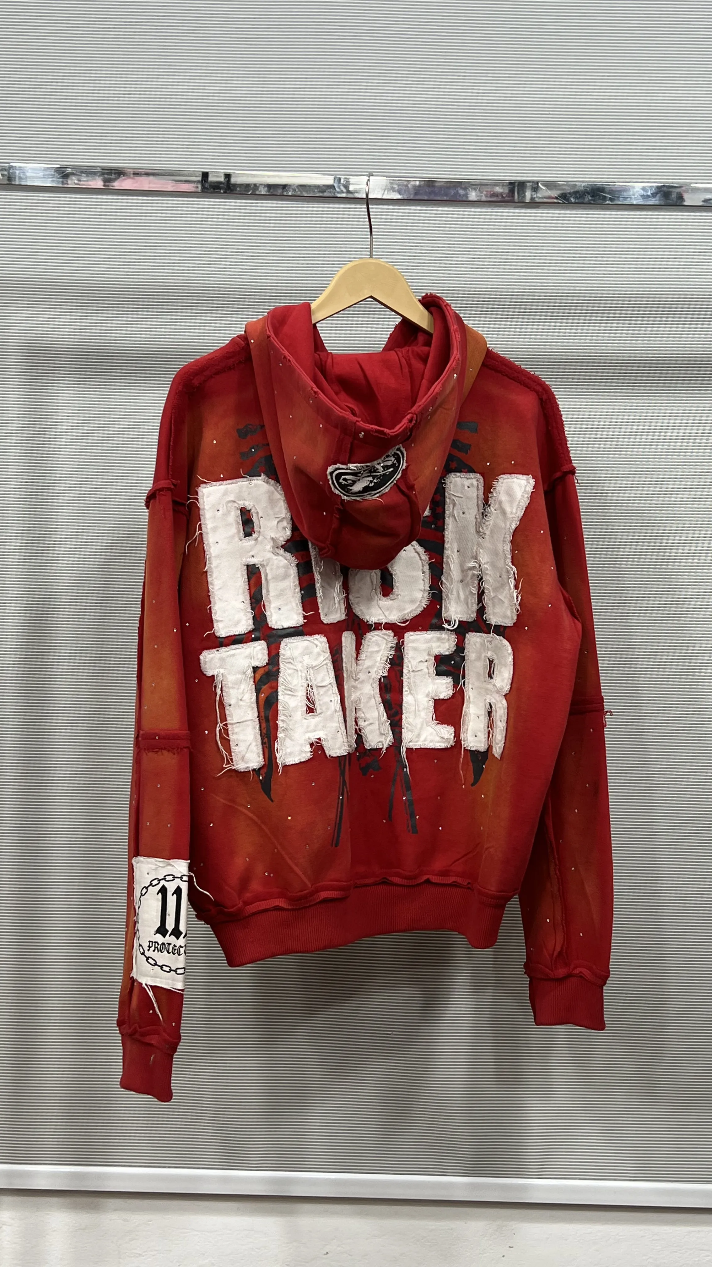 Distressed Embroidery Hoodie Manufacturer