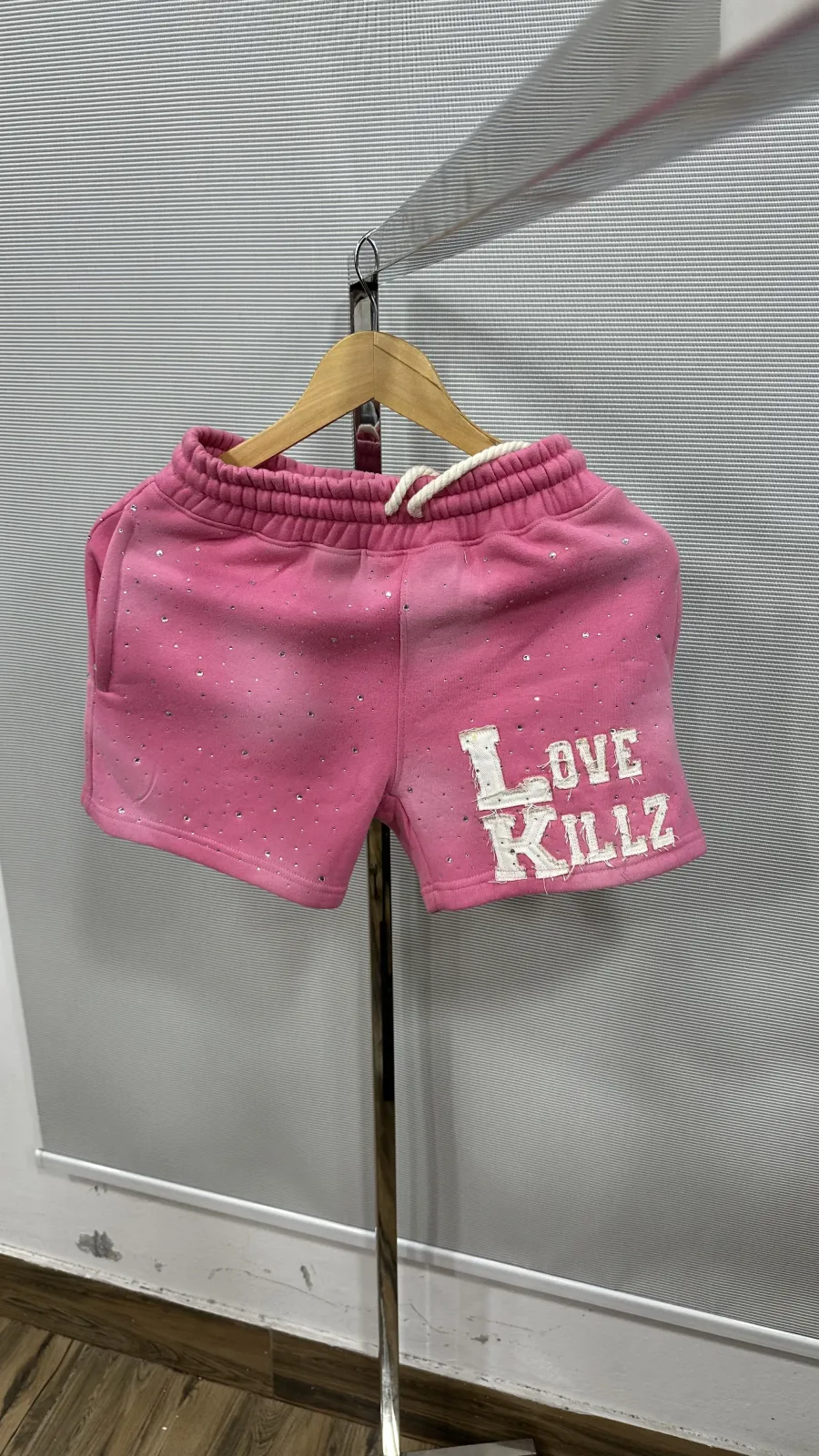 Distressed Embroidery Sweat Shorts Manufacturer