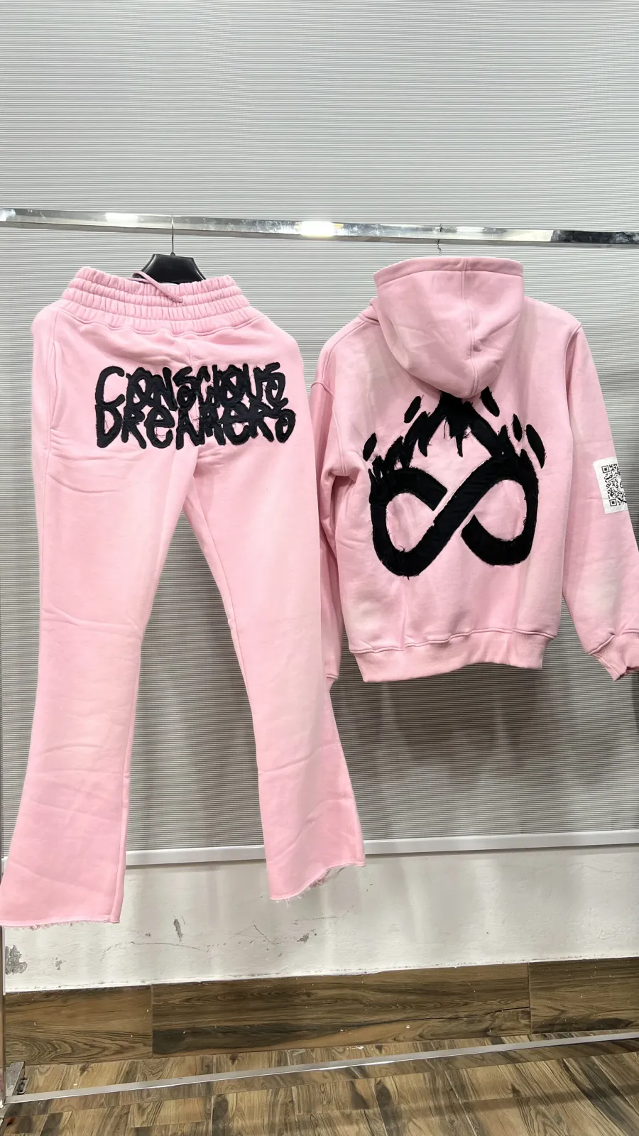 Distressed Embroidery Sweat Suits Manufacturer