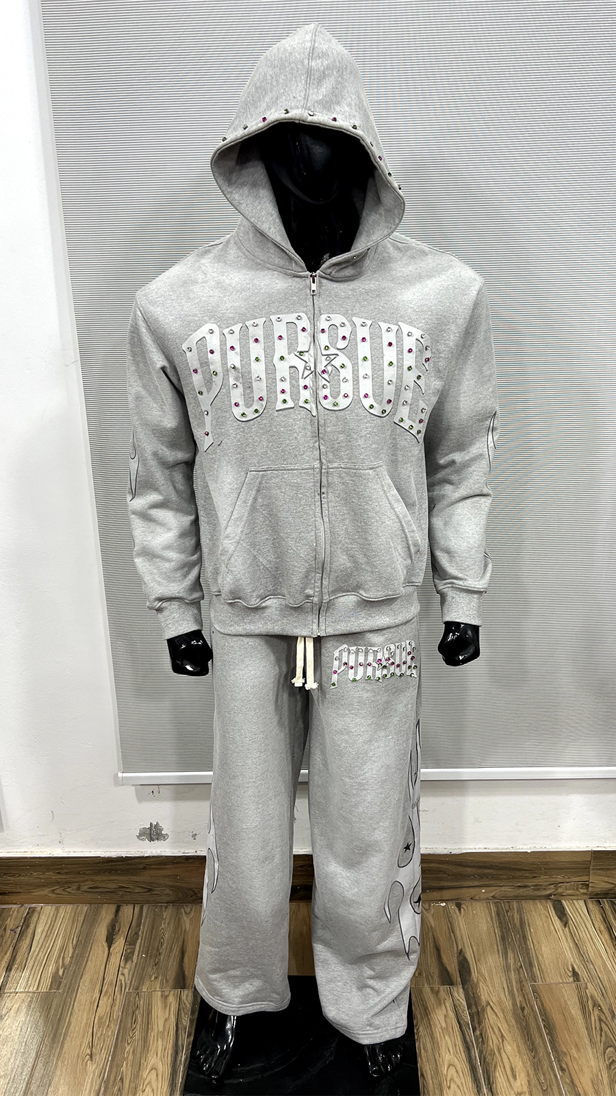 Spray Washed Sweat Suits Manufacturer